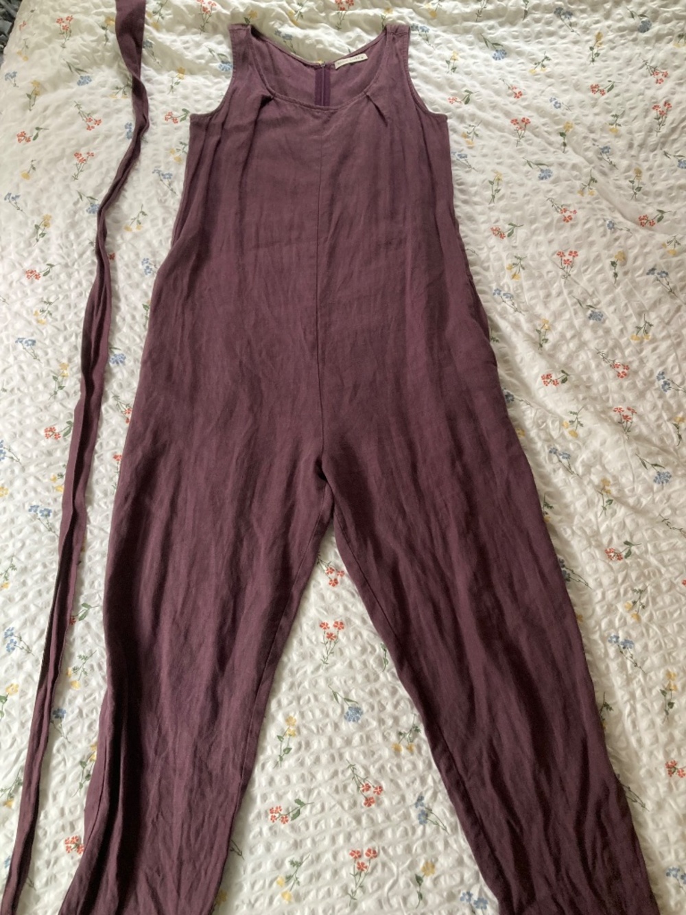 Purple Linen Jumpsuit